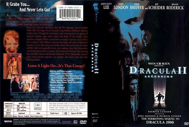 dvd cover Dracula 2 - Ascension 2003 Dvd Cover