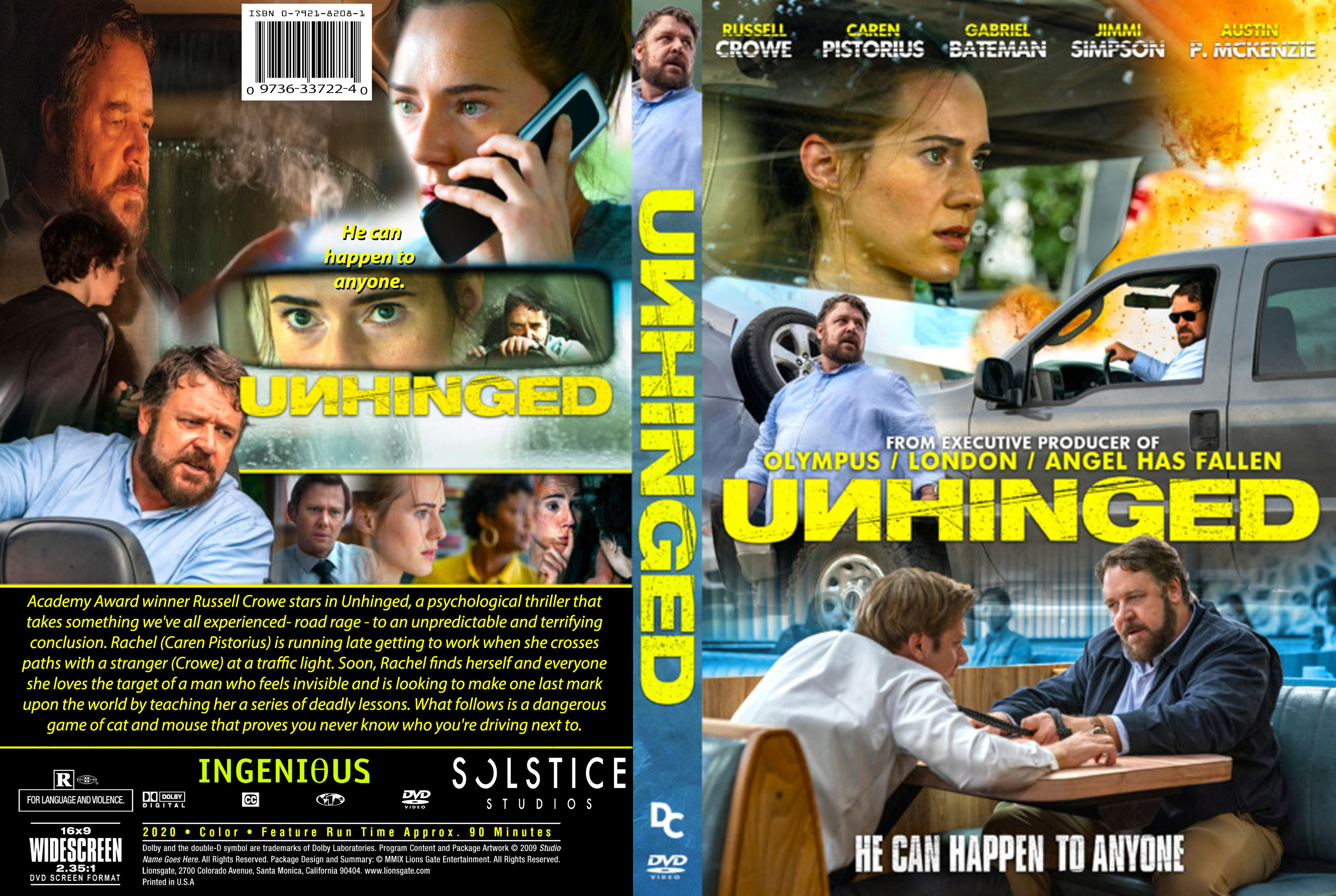 Unhinged Dvd Cover Dvd Covers And Labels