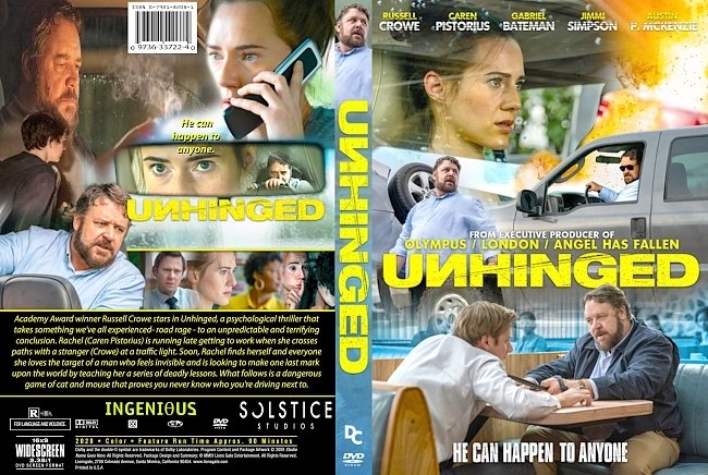 dvd cover Unhinged 2020 Dvd Cover