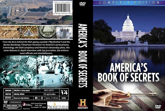 dvd cover America's Book Of Secrets 2014 Dvd Cover