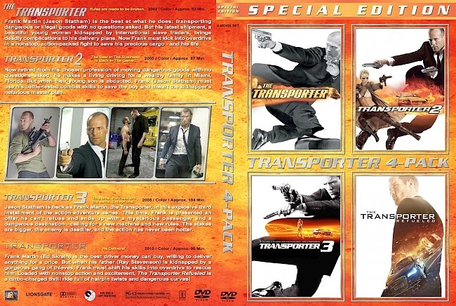 dvd cover The Transporter Collection 2015 Dvd Cover