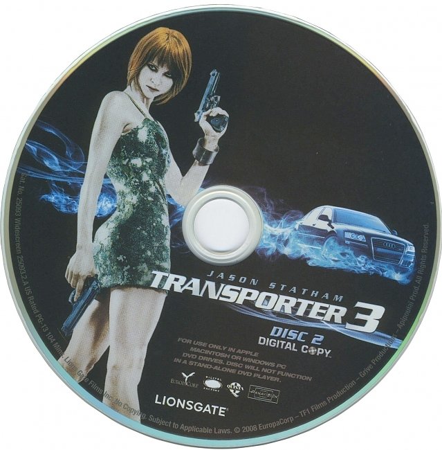 dvd cover Transporter 3 2008 R1 Disc Dvd Cover