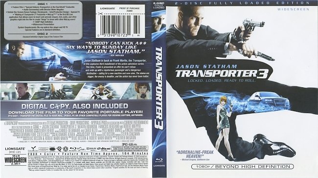 dvd cover Transporter 3 2008 Dvd Cover