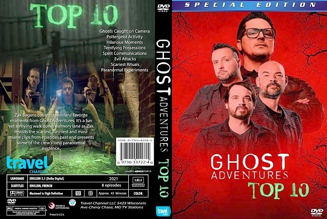 dvd cover Ghost Adventures Top 10 2021 Dvd Cover