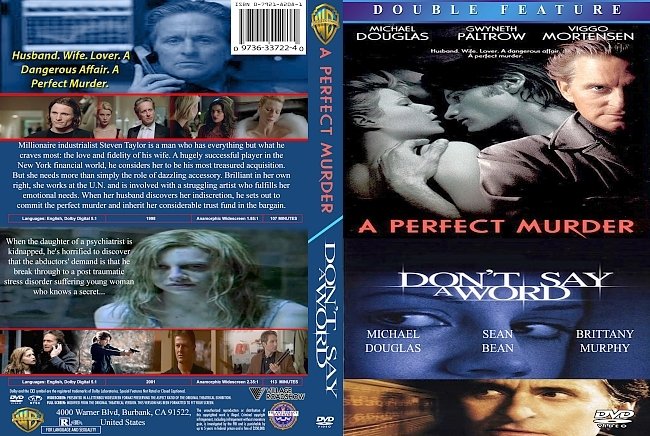 dvd cover A Perfect Murder__Don't Say A Word Double_Feature 2001 Dvd Cover