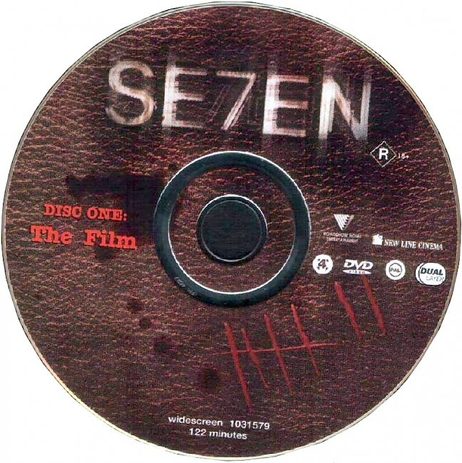 dvd cover Seven - Deluxe Special Edition 1995 Disc Label Dvd Cover