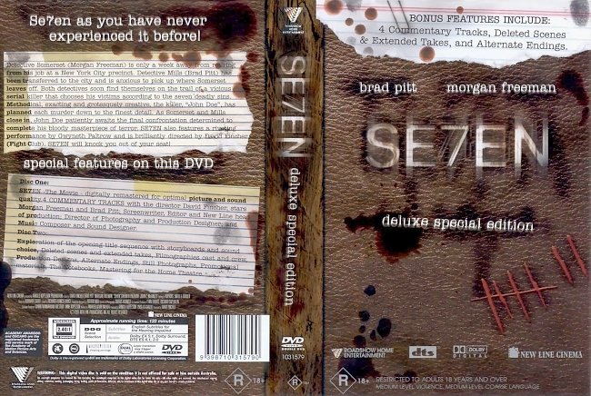 dvd cover Seven - Deluxe Special Edition 1995 Dvd Cover
