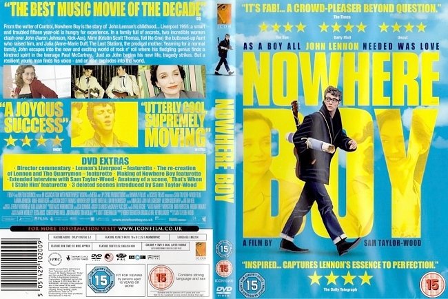 dvd cover Nowhere Boy 2010 Dvd Cover