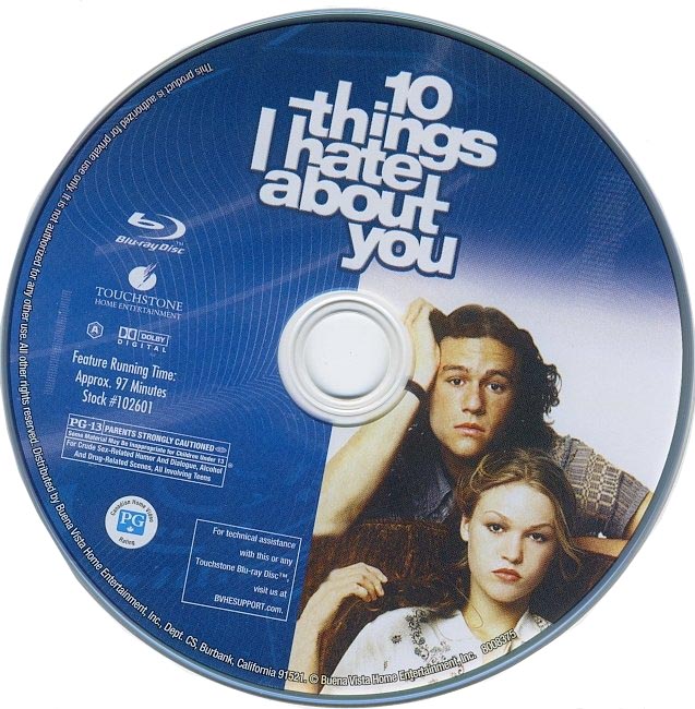 dvd cover 10 Things I Hate About You 1999 R1 Disc Dvd Cover