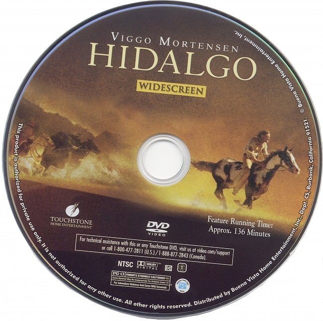 dvd cover Hidalgo 2004 R1 Disc Dvd Cover