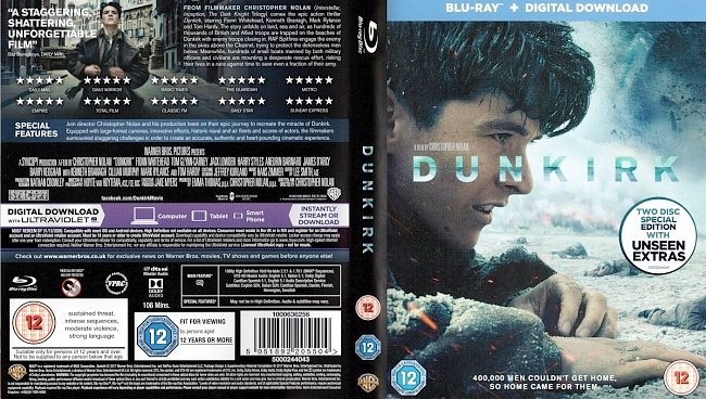 dvd cover Dunkirk 2017 R0 Dvd Cover