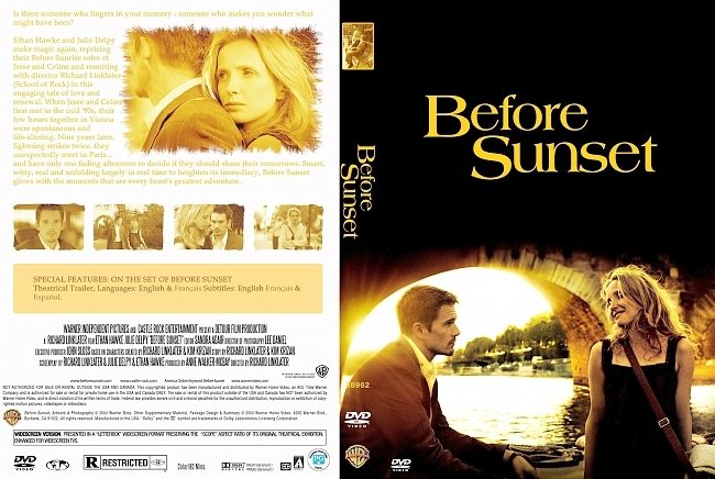 dvd cover Before Sunset 2004 Dvd Cover