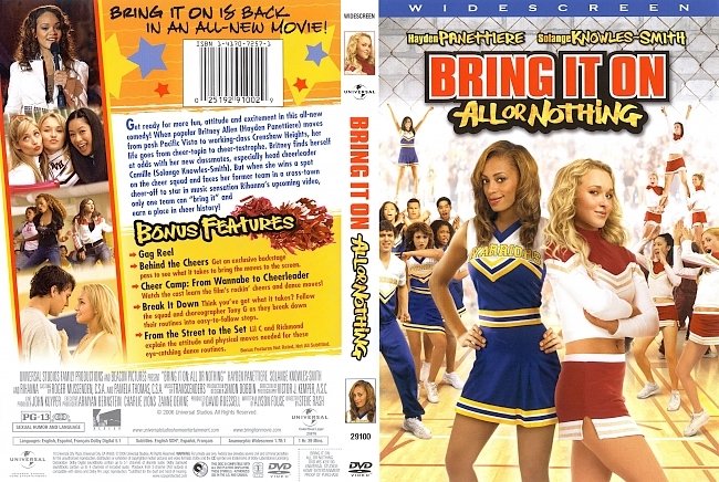 dvd cover Bring It On All Or Nothing 2006 Dvd Cover