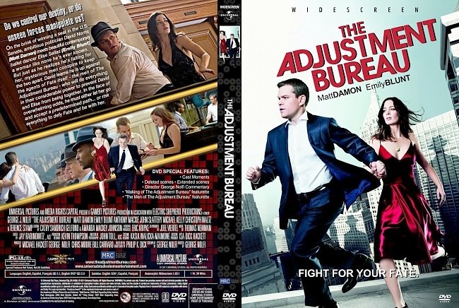 dvd cover The Adjustment Bureau 2011 Dvd Cover