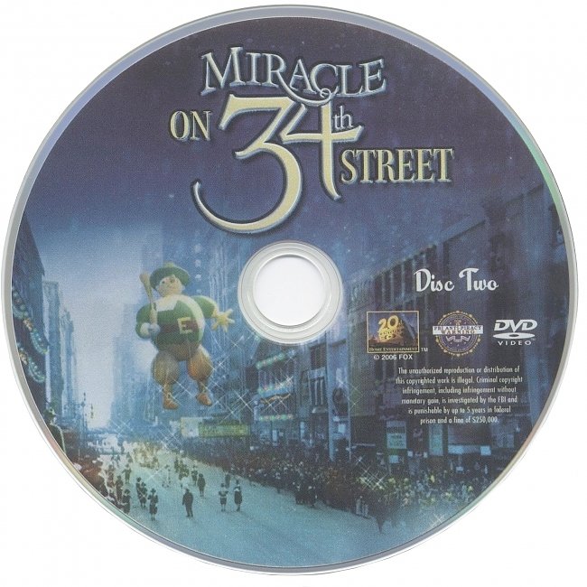 dvd cover Miracle On 34TH Street 1947 R1 Disc 2 Dvd Cover