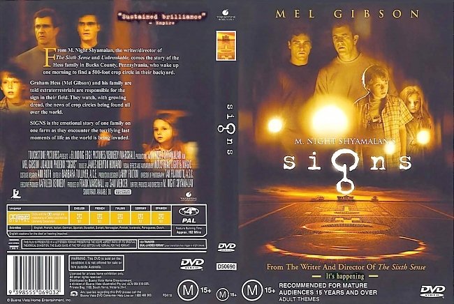 dvd cover Signs 2002 Dvd Cover