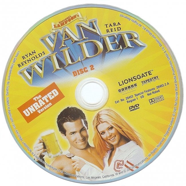 dvd cover National Lampoons Van Wilder - Unrated 2002 R1 Disc 2 Dvd Cover