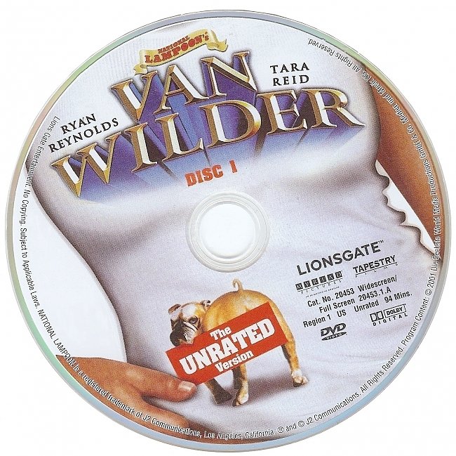 dvd cover National Lampoons Van Wilder - Unrated 2002 R1 Disc 1 Dvd Cover