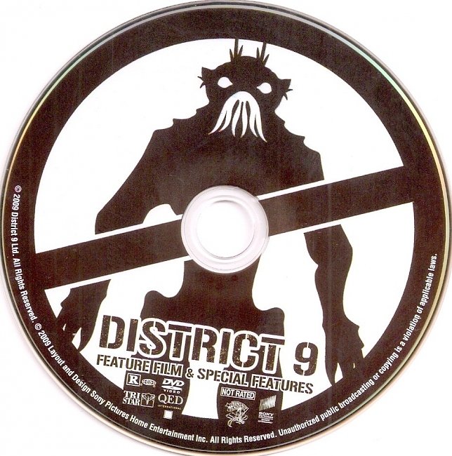 dvd cover District 9 2009 R1 Disc Dvd Cover