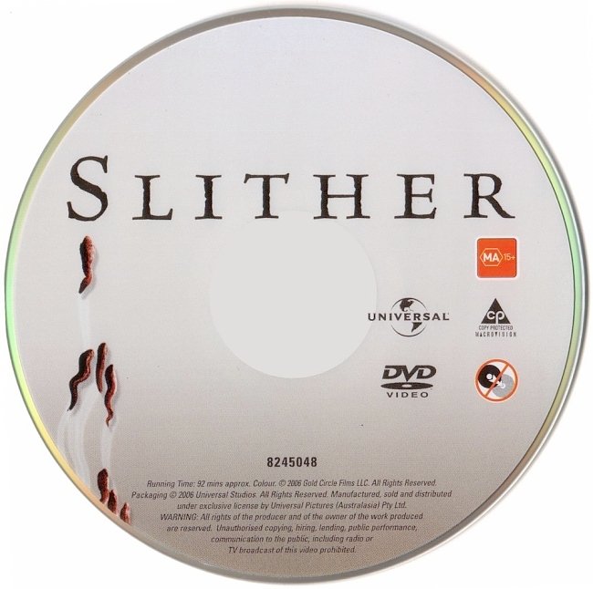dvd cover Slither 2006 R1 Disc Dvd Cover