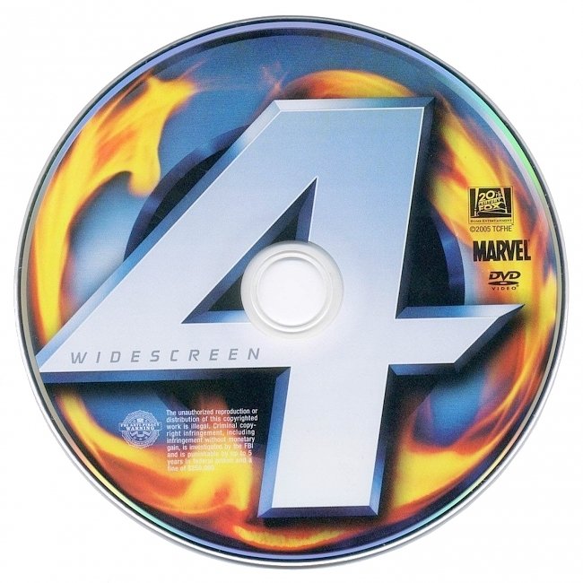 dvd cover Fantastic 4 2005 R1 Disc Dvd Cover
