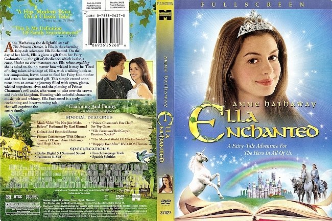 dvd cover Ella Enchanted 2004 R1 Dvd Cover