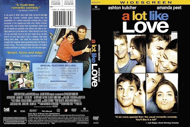 dvd cover A Lot Like Love 2005 Dvd Cover