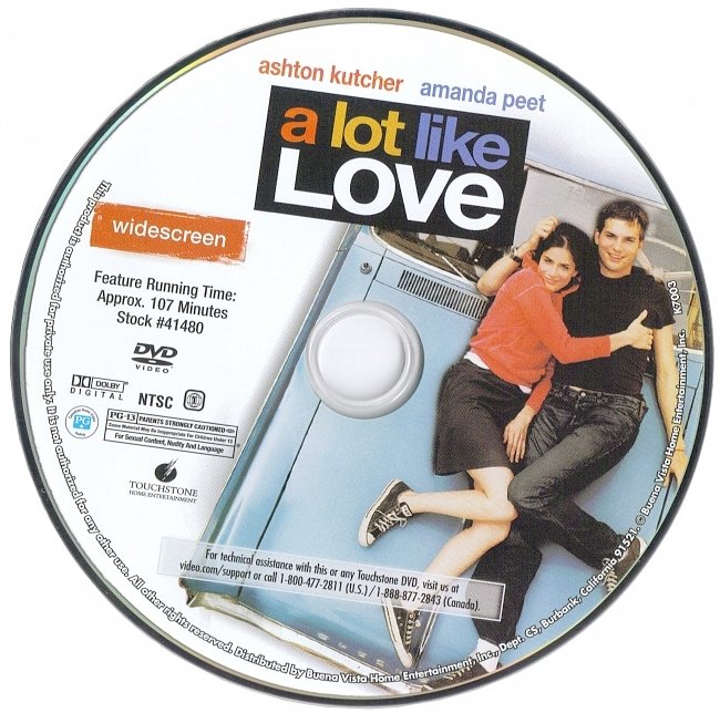 dvd cover A Lot Like Love 2005 R1 Disc Dvd Cover