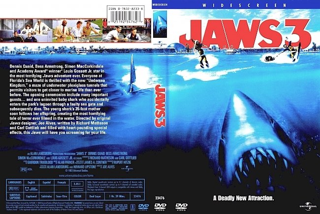 dvd cover Jaws 3 1983 Dvd Cover