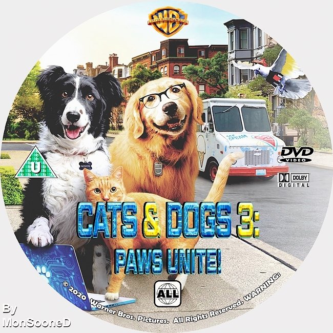 dvd cover Cats & Dogs 3 Paws Unite! 2020 Dvd Disc Dvd Cover