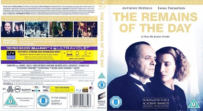 dvd cover The Remais Of The Day 1993 Dvd Cover