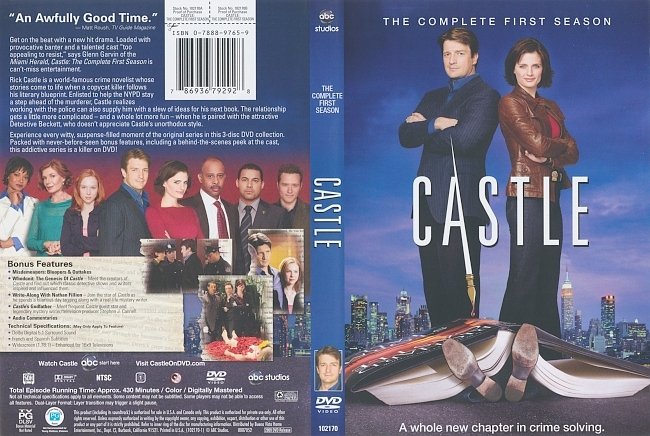 dvd cover Castle - Season 1 2009 Dvd Cover