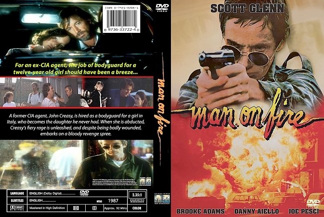 dvd cover Man On Fire 1987 Dvd Cover