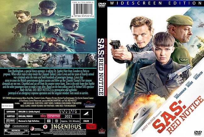 dvd cover SAS: Red Notice 2021 Dvd Cover