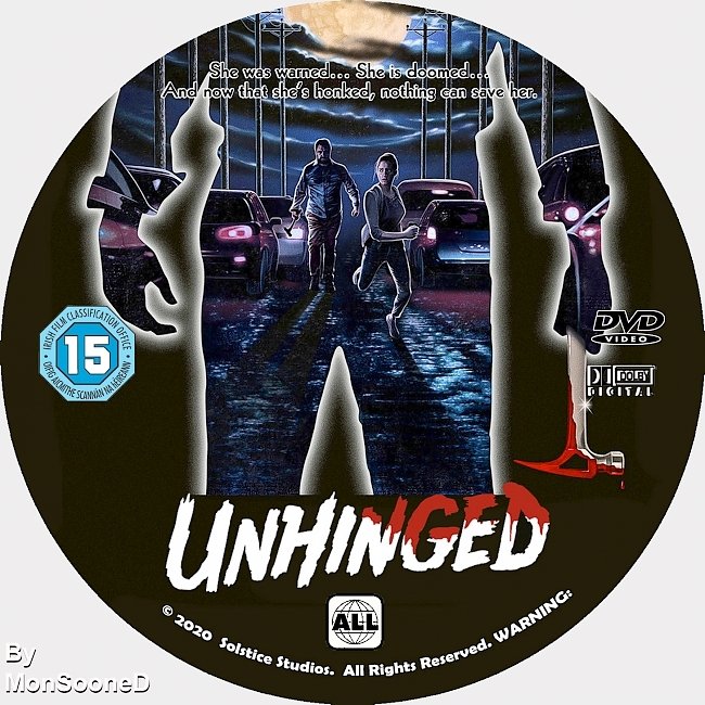 dvd cover Unhinged 2020 Dvd Disc Dvd Cover