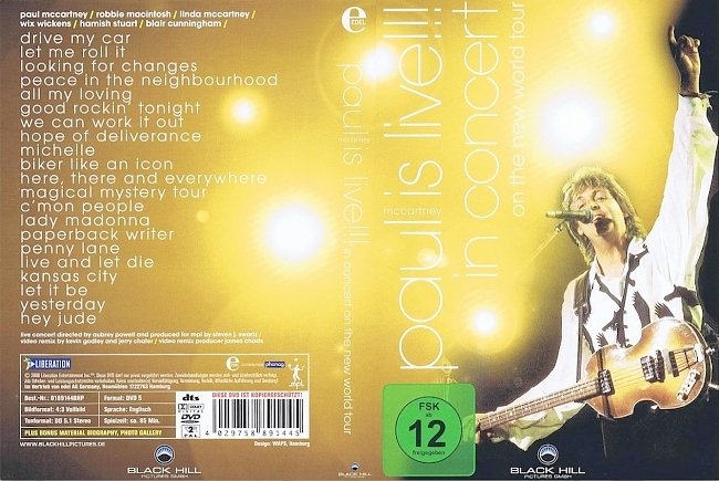 dvd cover Paul McCartney Is Live !!! In Concert On The New World Tour 2008 Dvd Cover