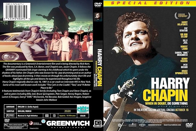 dvd cover Harry Chapin When In Doubt, Do Something 2020 Dvd Cover