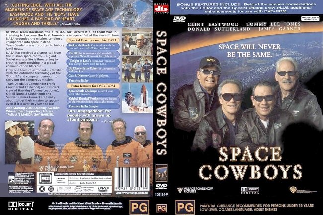 dvd cover Space Cowboys 2000 Dvd Cover
