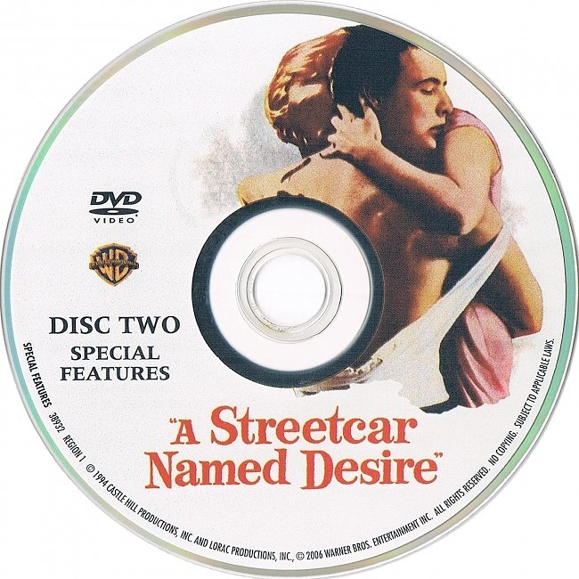dvd cover A Streetcar Named Desire 1951 R1 Disc 2 Dvd Cover