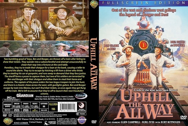 dvd cover Uphill All The Way 1986 Dvd Cover