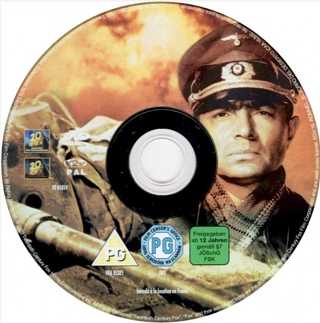 dvd cover The Desert Fox - The Story Of Rommel 1951 R2 Box Set Dvd Cover