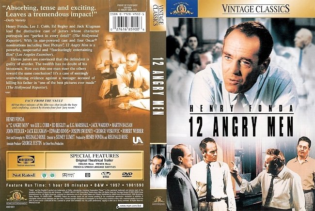 dvd cover 12 Angry Men 1957 Dvd Cover