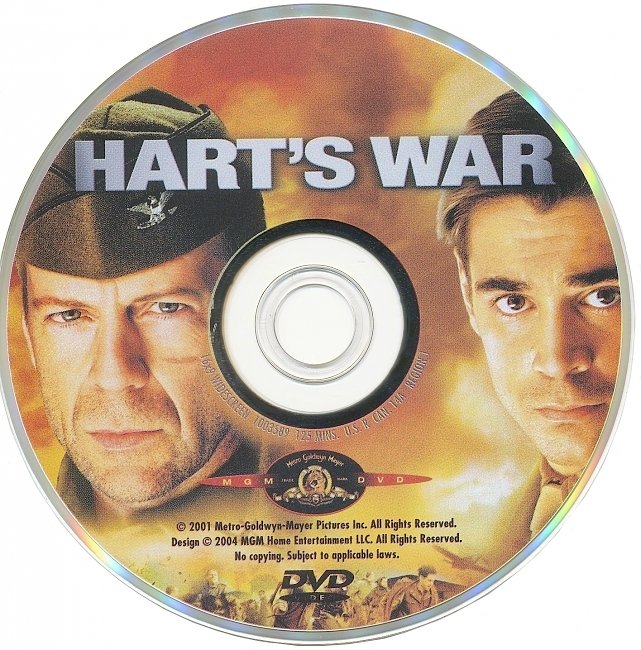 dvd cover Harts War 2002 R1 Disc Dvd Cover