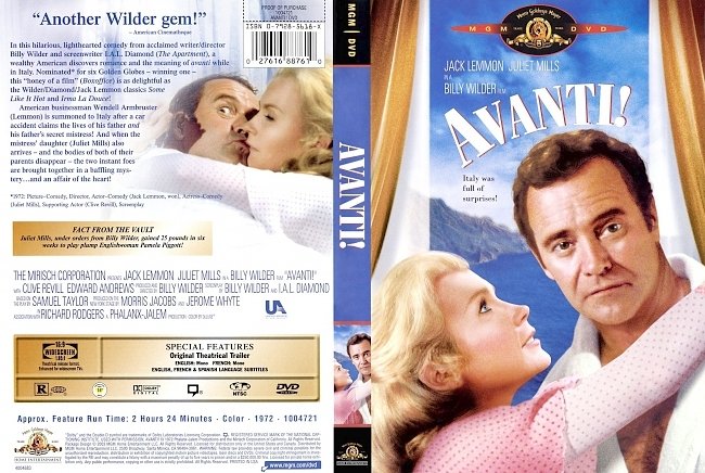 dvd cover Avanti! 1972 R1 Dvd Cover