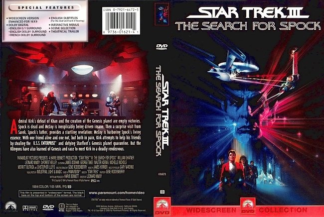 dvd cover Star Trek III The Search For Spock 1984 Dvd Cover