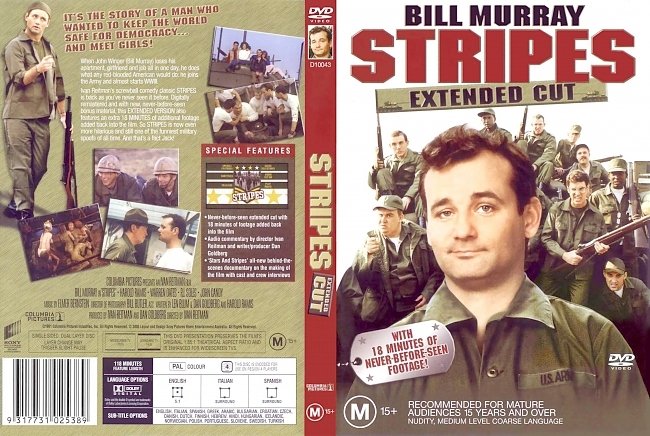 dvd cover Stripes - Extended Cut 1981 Dvd Cover