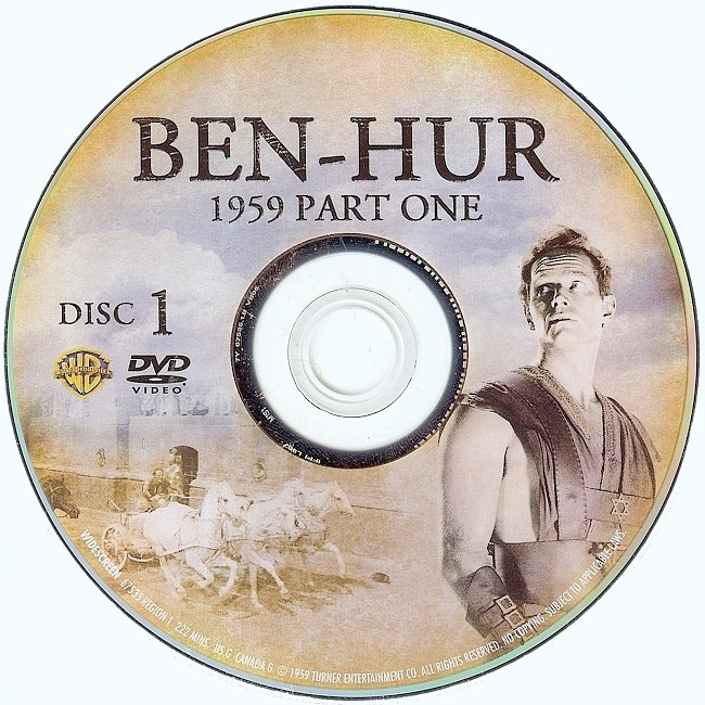 dvd cover Ben-Hur 1959 R1 Disc 1 Dvd Cover