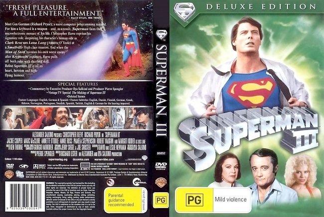 dvd cover Superman III - Deluxe Edition 1983 Dvd Cover