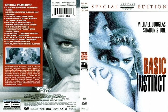 dvd cover Basic Instinct - Special Edition 1992 Dvd Cover