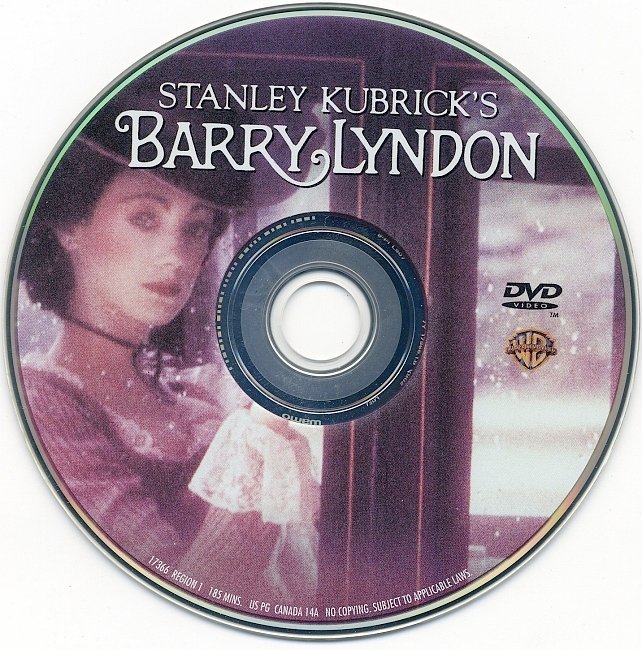 dvd cover Barry Lyndon 1975 R1 Disc Dvd Cover